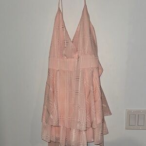 Chic Pink Layered Dress